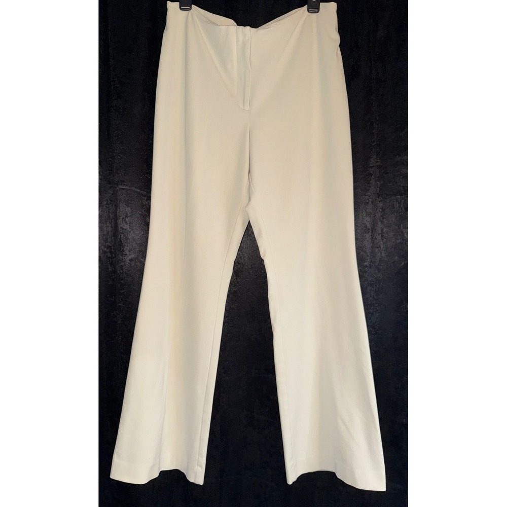 The Limited Stretch Ivory Flare Leg Dress Pants Womens Size 12 Regular Cream